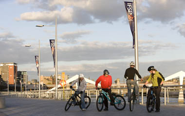 Cyclists at the Broomielaw